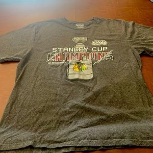 Reebok 2015 Chicago Blackhawks Stanley Cup Champions Men’s t shirt